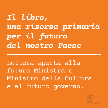 Il libro, una risorsa primaria per il futuro del nostro Paese